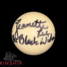 Jeanette Lee signed Billiard Pool Cue Ball JSA COA Inscribed Black Widow A4161