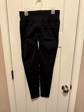 Women  s Scrunch Butt Yoga Leggings, Black, Size Large, New