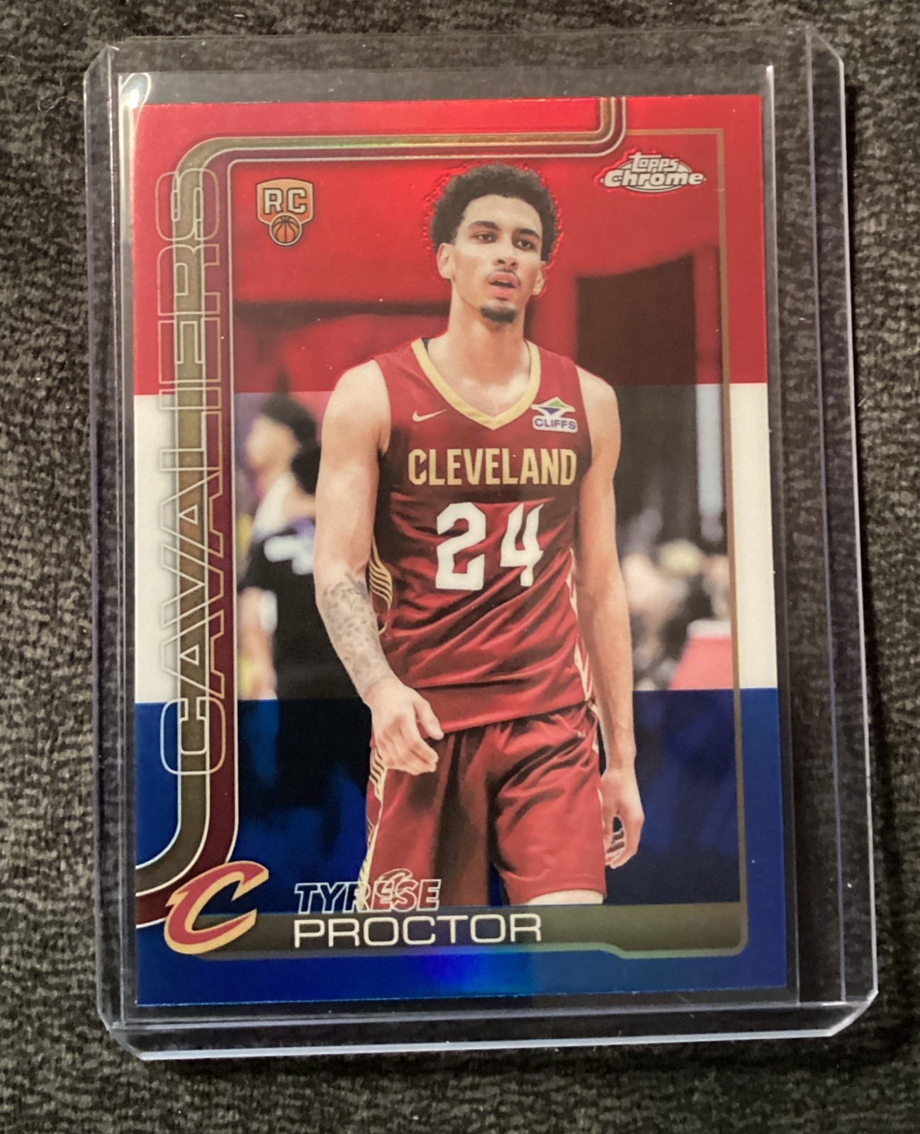 2025-26 Topps Chrome Basketball Tyrese Proctor Rookie RC RED WHITE BLUE #300