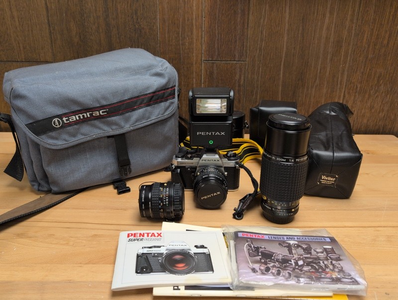 Pentax Super Program 35mm Film SLR Camera w/ Pentax-A 50mm F/1.2 Lens & More