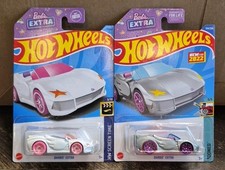 2 Hot Wheels Barbie Extra 2022 White Silver New
