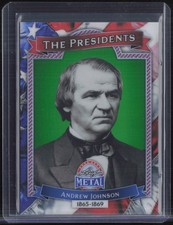 2026 Leaf Metal The Presidents Green Prismatic #17 Andrew Johnson 4/6