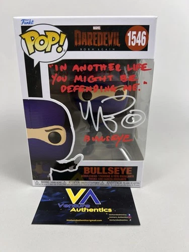 Wilson Bethel Signed Bullseye Daredevil Funko Pop w/ QUOTE + WITNESS JSA COA