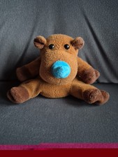 Sandtier/Stofftier Braunes Nashorn Mit Blauen Horn Gebraucht