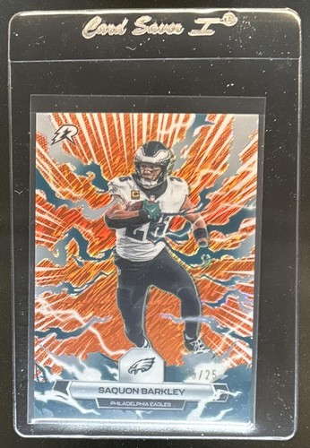2025 Topps Resurgence Saquon Barkley Orange Static Refractor #/25 Eagles