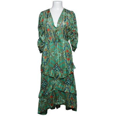 Ba&sh, Maxikleid, Größe: M, Grün/Mehrfarbig, Metallfaser/Polyester/Viskose #EXE