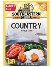 12x Packs Southeastern Mills Country Gravy Mix, Family Size - 4.5oz Each