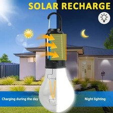 Solar Camping Lantern USB Rechargeable LED Hanging Light Portable Emergency
