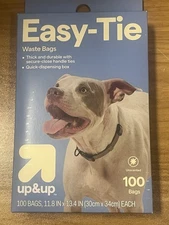 Up & Up Easy Tie Waste Bags 100 Bags 11.8"x13.4"