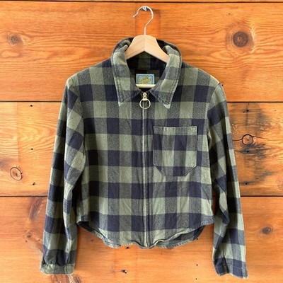 Lykke Wullf Green Black Plaid Zip Marigold Jacket - Size XS / S - 0312IG