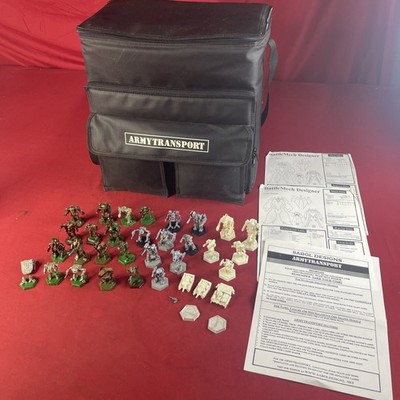 Lot Of 30+ Miniatures Battletech Metal Ral Partha 90s Painted Mechs Tanks W/Case