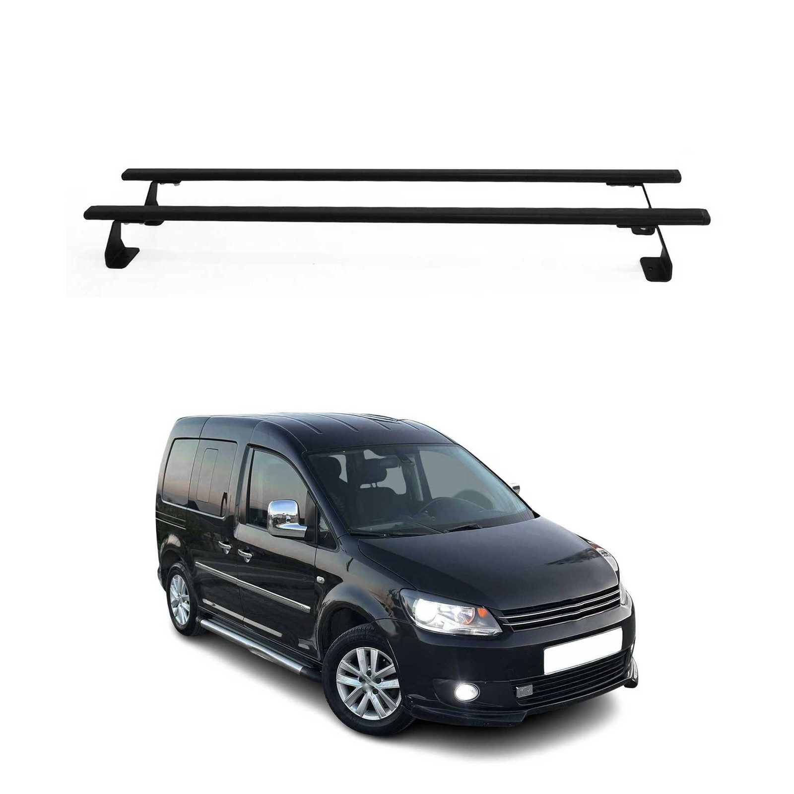 Barres de toit VW Caddy pour transporter matériel de chantier et grands bagages