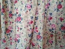 Very Pretty Cotton Floral Curtains 45" X45". Cottagey. Lined. Pencil Pleat.