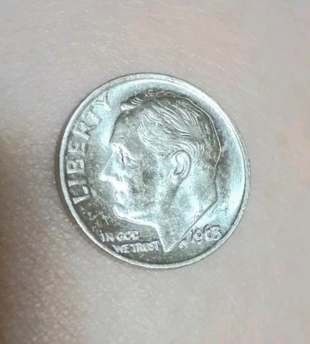 1963 Unmarked Roosevelt Dime BU Uncirculated Mint State 90% Silver 10c US Coin