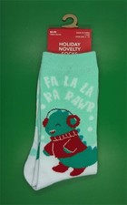 Holiday Novelty Christmas Socks Women 4-10 Christmas dinosaur