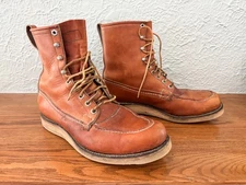Vintage 1970s Chippewa Men's Warm Brown Work Boots Size 12 E