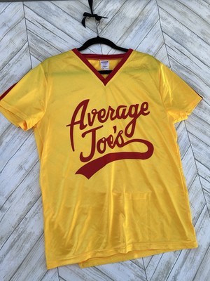 Dodgeball Average Joe's Jersey Mens Medium Yellow Satin Spirit Cosplay
