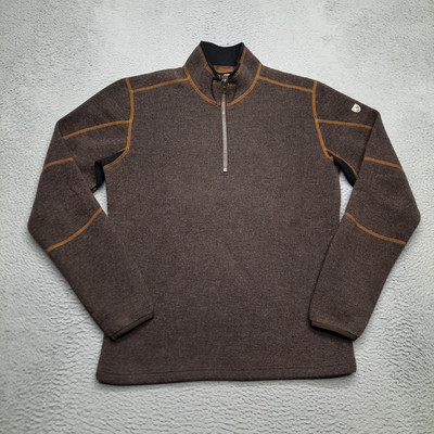 Kuhl Thor Sweater Mens Medium Brown ThermoKore Wool Fleece