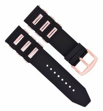 26MM SILICONE RUBBER DIVER BAND FOR INVICTA WATCH BLACK ROSE BUCKLE TOP QUALITY