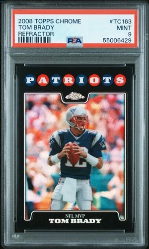2008 Topps Chrome - Tom Brady #TC163 Refractor PSA 9 🔥 🐐 GOAT, Fresh Slab