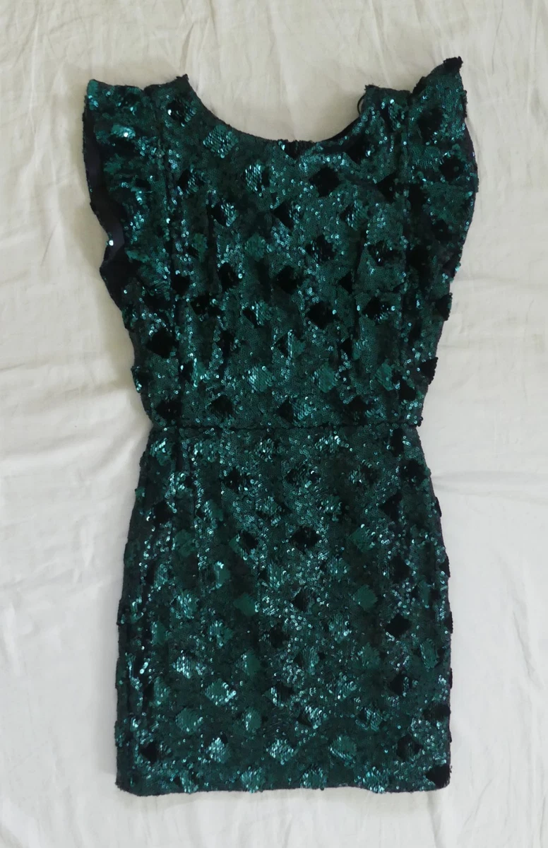 green emerald velvet dress ZARA. Green sequin dress Ts – Hibuy market