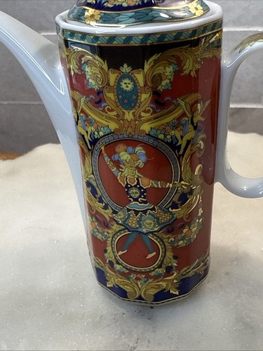 Versace Rosenthal Mini Caffettiera Le Roi Soleil 4” Porcelain Coffee Pot - Picture 6 of 15