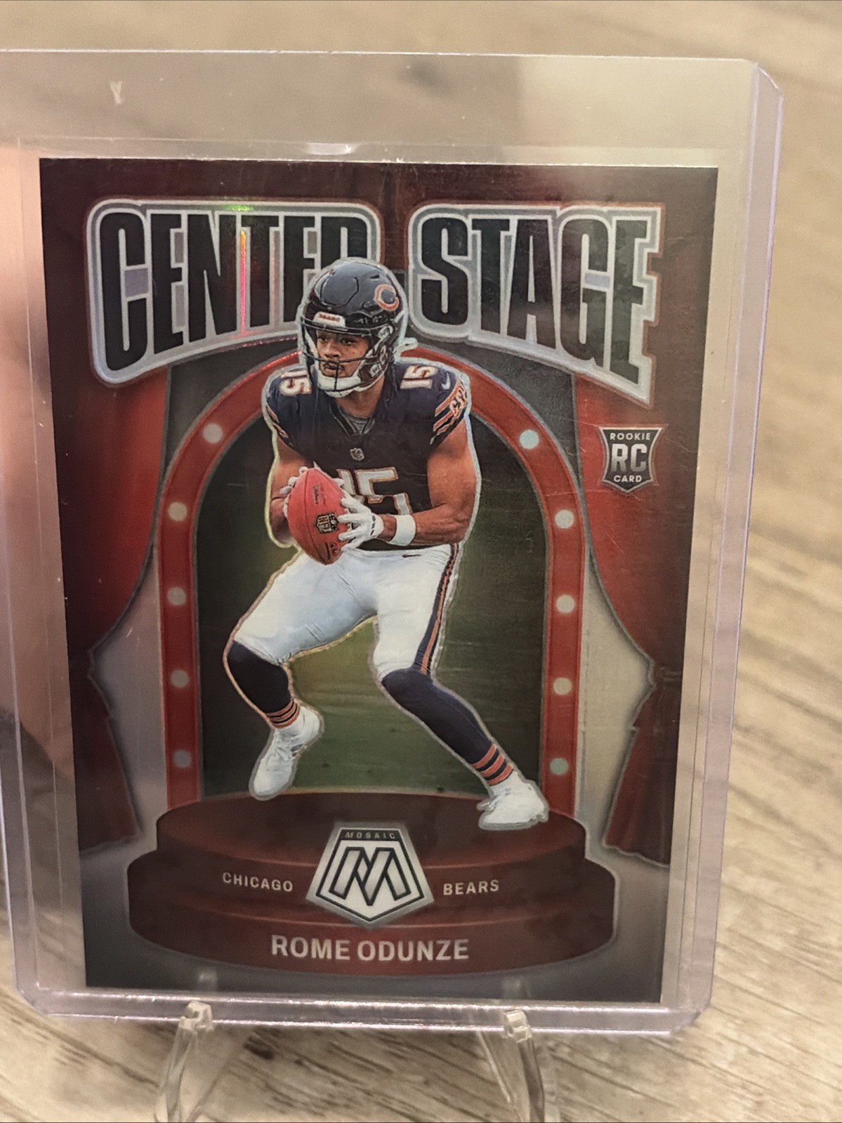 2024 Panini Mosaic - Center Stage Rome Odunze #1 Silver Prizm (RC)