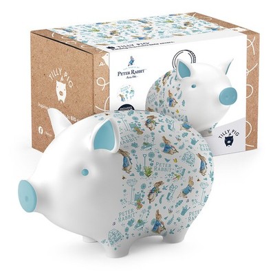 Tilly Schwein Keramik Kinder Sparschwein Beatrix Potter Peter Rabbit Mädchen Junge Spardose