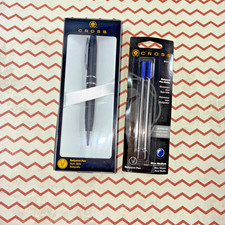 CROSS CLASSIC STRATFORD SATIN BLACK BALLPOINT PEN W/CHROME TRIM AT0172S-3