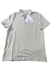Calvin Klein Mens Button Up Collared Polo Sand Color Size S/P/CH New W/Tags