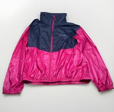 Columbia Damen Windbreaker Gr. XL fällt eher wie L aus Pink Navy Outdoor Y2K