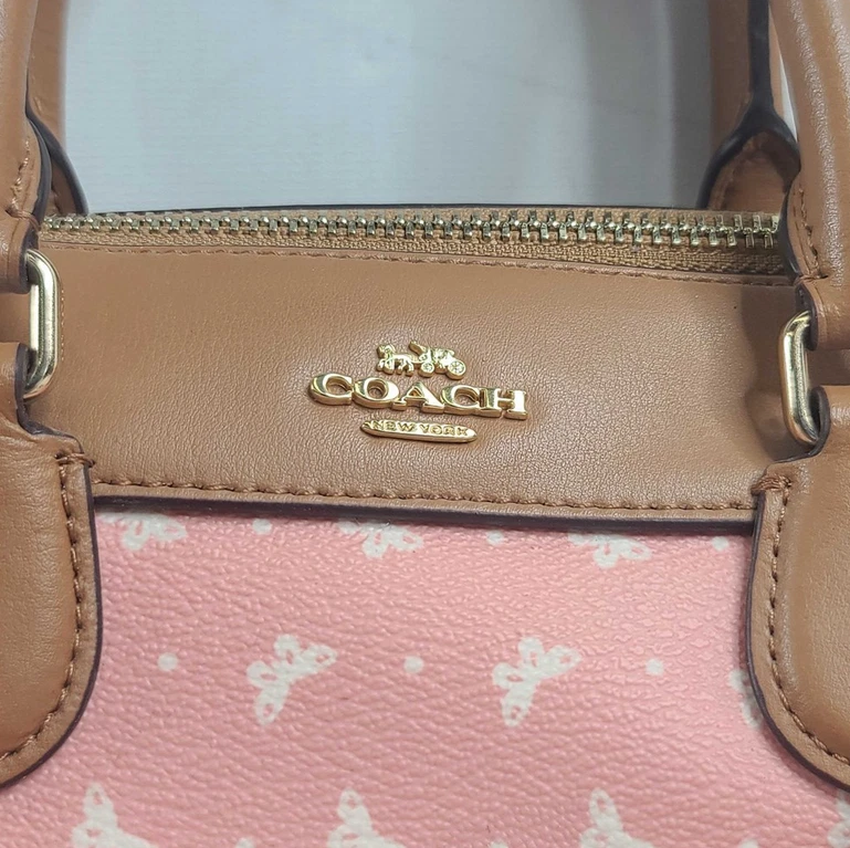 Cartera Coach Mini Bennett con estampado de mariposas 9" (L) x 6,5" (H) x 5" (W) Foto 2 de 4