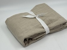 New Pottery Barn 50 x 84, Belgian Flax Linen Light Filtering Curtain, Dark Flax