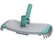 Mainstays Weighted 14” Pool Vacuum Head with Air Valve and Blue PP Bristles