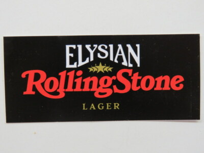 Bier Aufkleber ~ Elysian Brewing Co' Rolling Stone Lager ~ Seattle, Washington