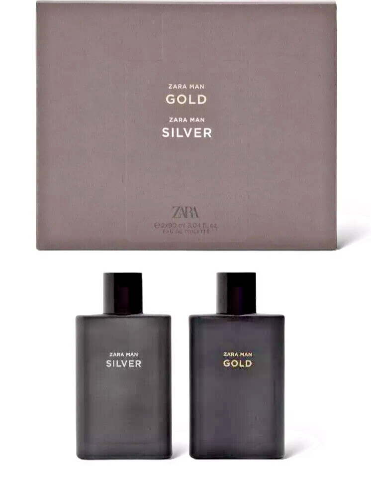 ZARA Gold & Silver Duo Set Man Eau De Toilette 2 x 90ml