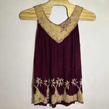 SB Fashion Womenâs One Size Rayon Sleeveless Tunic Mini Dress Embroidered Floral