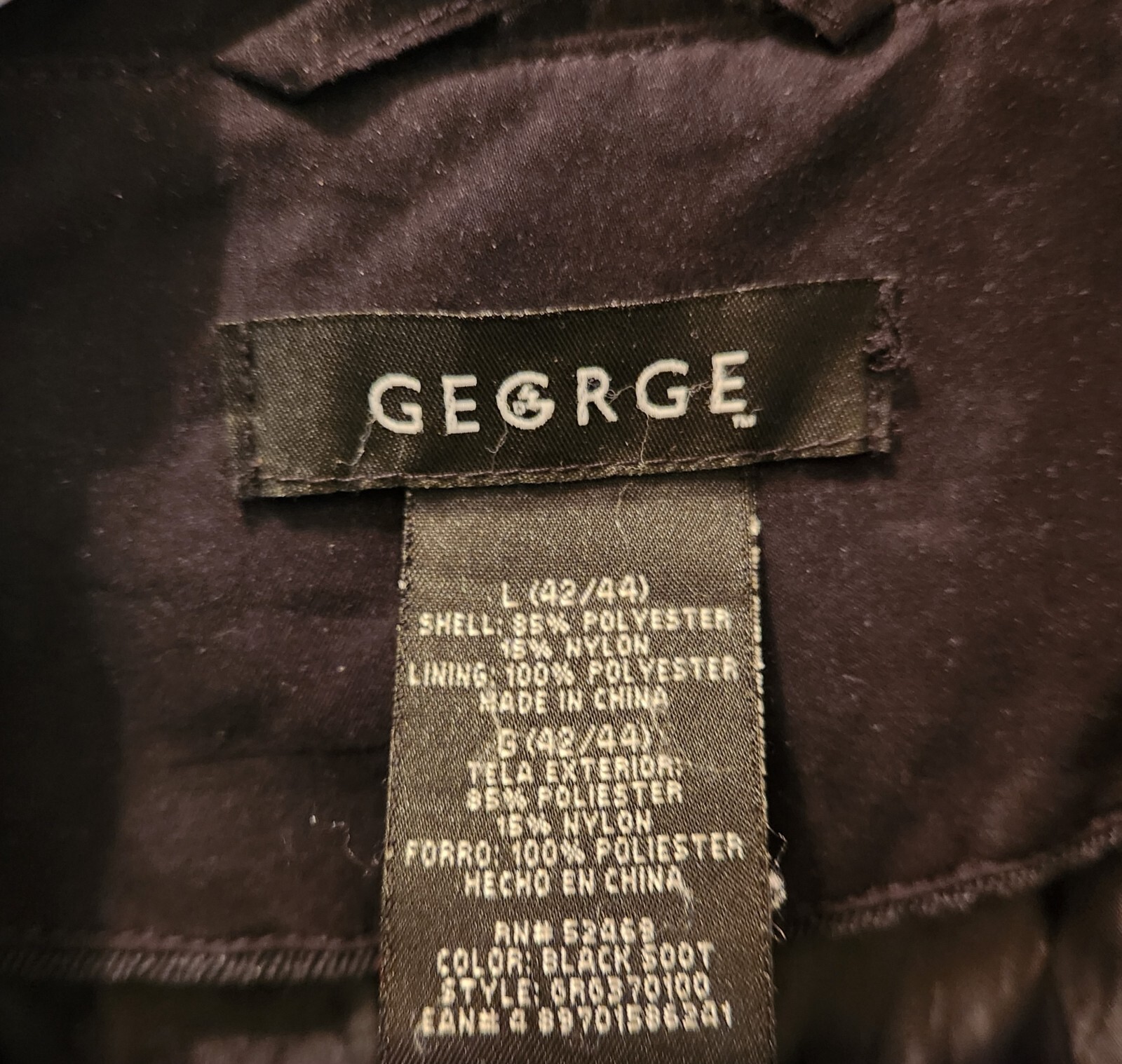 JACKET FULL ZIP BLACK MEN'S SIZE L (4244) RN52469 eBay