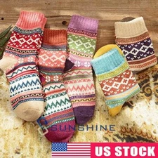 Heavy Duty Womens Winter Warm Thermal Thick Knitting Wool Boot Socks 6-11