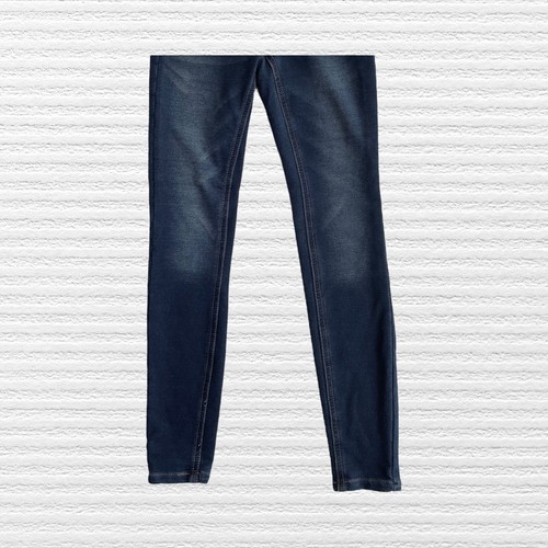 Justice Girls Legging Jeans Faded Dark Wash Blue Chambray Pull-on Size 10 Slim - Picture 4 of 11
