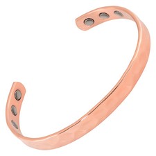 New Copper Magnetic Therapy Pain Bracelet 6 High Power Rare Earth Magnets Hammer