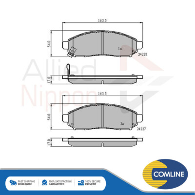 Fits Nissan Navara 2005- Pathfinder 2005- Brake Pads Set Front Allied Nippon