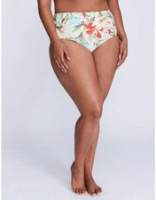 LANE BRYANT Floral Plus Size 20 Tummy Control Mid Waist Swim Suit Bottom NWOT