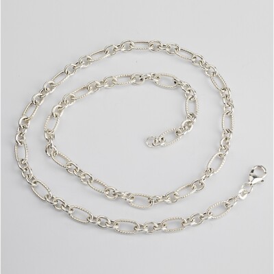 925 Silver Necklace 5 mm 45 cm Women Men K307 | eBay