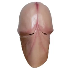 US Halloween Latex Penis Dick Head Mask Patry Full Face Cosplay Costume Prop