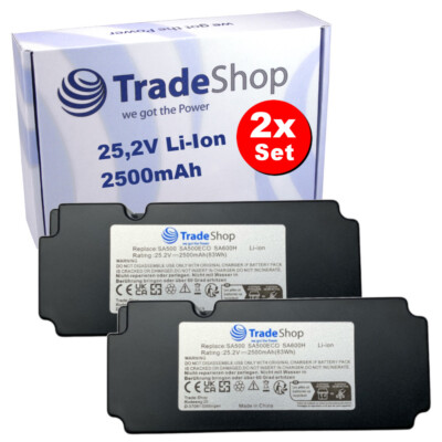 2x Li-Ion Akku 25,2V / 2500mAh für Yard Force SA500ECO SA600H SA650B SA800PRO