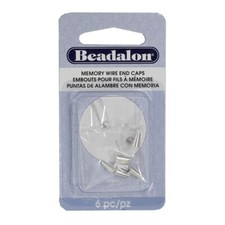Beadalon&reg; Memory Wire Cone Shape End Caps 6.5mm White 6 pieces