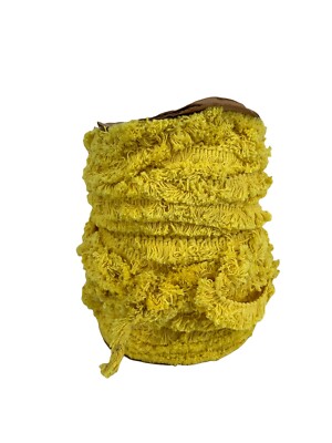 Vtg Fringe Bolt (Entire) 140+ Yards Edge Basted Closed 70's Yellow 1'' Inch 
