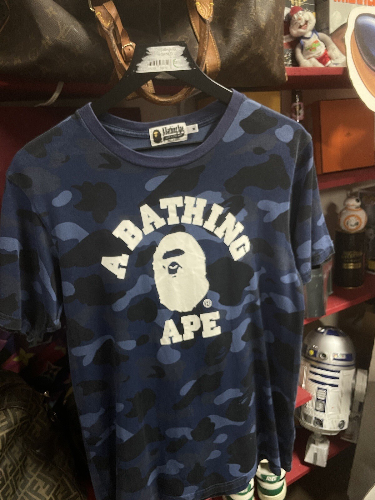 BAPE Rare OG Medium Blue Camo ABC Tee