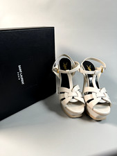 Yves Saint Laurent Platform Tribute Pumps Whi...